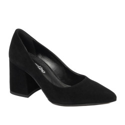 Damen elegante Schuhe 1315 schwarz Velour