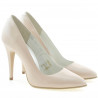 Elegante Damenschuhe 1241 beige Perlmutt Lack
