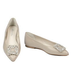 Damen Ballerinas 1301 Greige