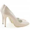 Elegante Damenschuhe 1241 beige Perlmutt Lack