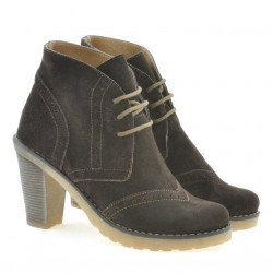 Damenstiefeletten 3230 Kaffee Velours