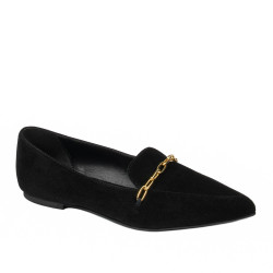 Damen-Ballerinas 1327 schwarz Velours
