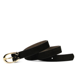 Damen Gürtel 35m schwarzes Veloursleder