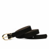 Damen Gürtel 35m schwarzes Veloursleder