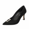Elegante Damenschuhe 1318 Schwarz Veloursleder