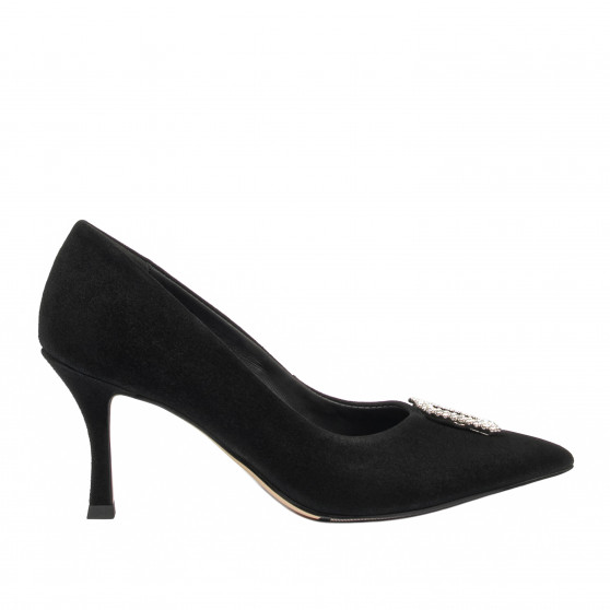 Elegante Damenschuhe 1318 Schwarz Veloursleder Elegante Damenschuhe 1318 Schwarz Veloursleder