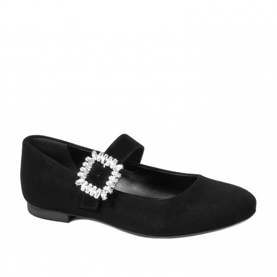 Damen Ballerinas 1314 schwarz Velours Damen Ballerinas 1314 schwarz Velours
