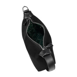 Handtasche Damen 037g 01 schwarzes Wildleder