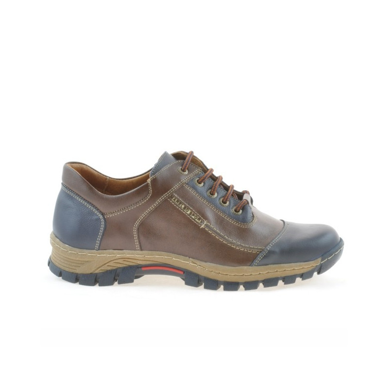 Herren Sportschuhe 852 Indigo + Braun 1