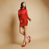 Elegante Damenschuhe 1311 roter Satin