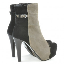Damenstiefel 1148 Schwarz Antilope+Cappuccino