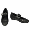 Damen Ballerinas 1314 schwarz geprägt