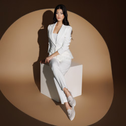 Damen Mokassins 6082 Porzellanweiß