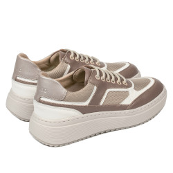 Damen Sportschuhe 6087 Sand kombiniert