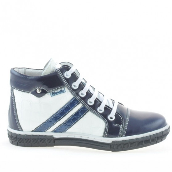 Kinderstiefel 3213 Lack Indigo+Weiß Kinderstiefel 3213 Lack Indigo+Weiß