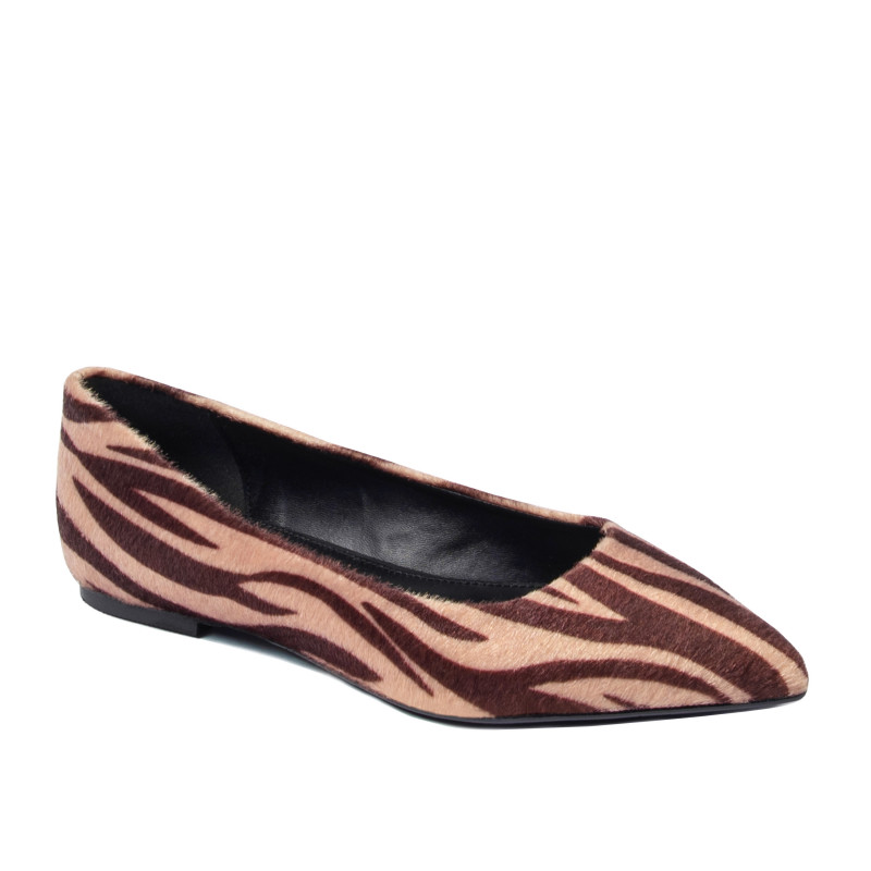 Damen-Ballerinas 1341 Zebra Camel