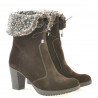 Damenstiefel 3266 Kaffee Veloursleder