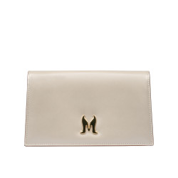 Damentasche Schultertasche 029g beige satiniert