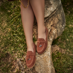 Damen Mokassins 6082 Kamel Velours