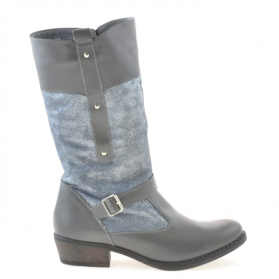 Damenstiefel 225 grau kombiniert Damenstiefel 225 grau kombiniert