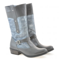 Damenstiefel 225 grau kombiniert