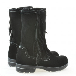 Kinderstiefel 3208 schwarz Velours