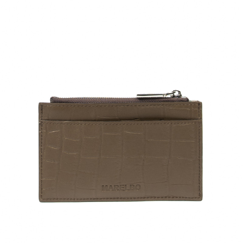 Portemonnaie 209g 01 Krokodil Dunkelbraun