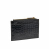 Kartenetui 209g Kroko Lack Schwarz