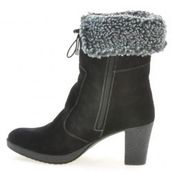 Damenstiefel 3266 schwarz Velours