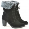 Damenstiefel 3266 schwarz Velours