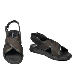 Herrensandalen 364 Schwarz kombiniert