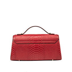 Schultertasche für Damen 041g in Rot Kroko