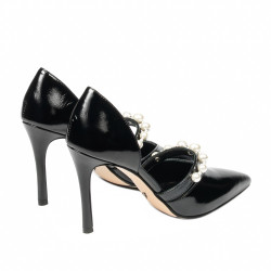 Elegante Damenschuhe 1350 Lack Schwarz