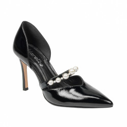 Elegante Damenschuhe 1350 Lack Schwarz