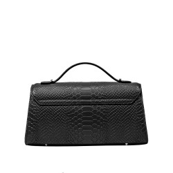 Damentasche Schultertasche 041g 01 Kroko schwarz