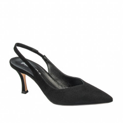Damen Sandalen 1343 schwarz Velours