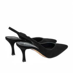 Damen Sandalen 1343 schwarz Velours