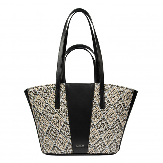 Damenstrandtasche 044g 01 Raffia Schwarz Damenstrandtasche 044g 01 Raffia Schwarz