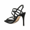 Damen Sandalen 1345 schwarzes Veloursleder