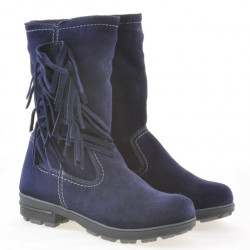 Kinderstiefel 3208 Indigo Veloursleder