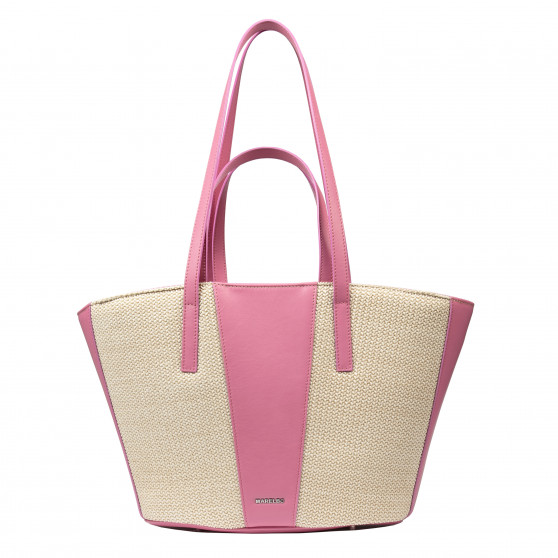Damentasche für den Strand 044g 01 Barbie-Rosa+Raffia Damentasche für den Strand 044g 01 Barbie-Rosa+Raffia