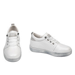 Kinder Schuhe 2028 weiß Perlglanz kombiniert