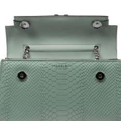 Damentasche Schultertasche 041g 01 Croco Pistazie