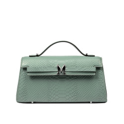 Damentasche Schultertasche 041g 01 Croco Pistazie