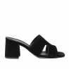 Damen Sandalen 1348 schwarz Velours