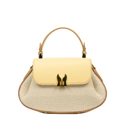 Damentasche 042g Buttergelb+Raffia