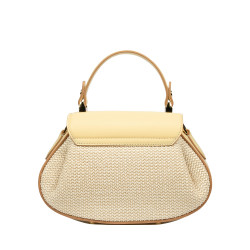 Damentasche 042g Buttergelb+Raffia