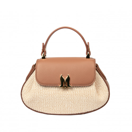 Damenhandtasche 042g biz camel+Raffia Damenhandtasche 042g biz camel+Raffia