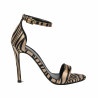 Damen Sandalen 1349 Satin Zebra Beige