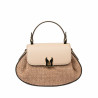 Damenhandtasche 042g Latte+Karamell Bast